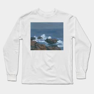 Atlantic Ocean Maine Coastal View on an overcast day Long Sleeve T-Shirt